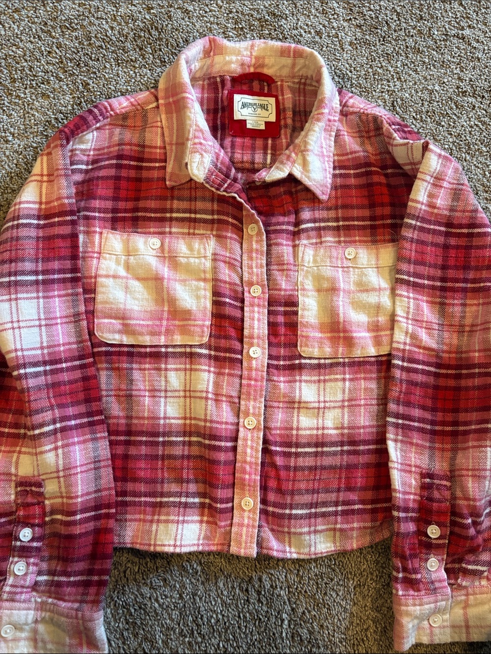 Am Eagle  Plaid shirt (crop)